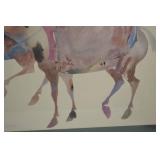 Carol Grigg Watercolor Print, Two Riders, Framed 46x35 Gango Gallery Oregon Carol Grigg Watercolor Print, Two Riders, Framed 46x35 Gango Gallery Oregon