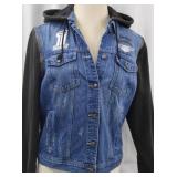 Harley-Davidson Denim Hoodie Jacket with Removable Sleeves Harley-Davidson Denim Hoodie Jacket with Removable Sleeves