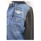 Harley-Davidson Denim Hoodie Jacket with Removable Sleeves Harley-Davidson Denim Hoodie Jacket with Removable Sleeves