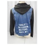 Harley-Davidson Denim Hoodie Jacket with Removable Sleeves Harley-Davidson Denim Hoodie Jacket with Removable Sleeves