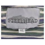 Steelhead XL Long Sleeve Green Navy White Stripe Shirt Steelhead XL Long Sleeve Green Navy White Stripe Shirt