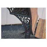 Antique Cast Iron and Wood School Desk Antique Cast Iron and Wood School Desk