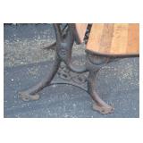 Antique Cast Iron and Wood School Desk Antique Cast Iron and Wood School Desk