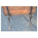 Antique Cast Iron and Wood School Desk Antique Cast Iron and Wood School Desk