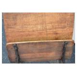 Antique Cast Iron and Wood School Desk Antique Cast Iron and Wood School Desk