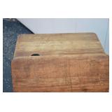 Antique Cast Iron and Wood School Desk Antique Cast Iron and Wood School Desk