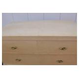 Light Wood 5-Drawer Tall Dresser with Brass Handles Light Wood 5-Drawer Tall Dresser with Brass Handles