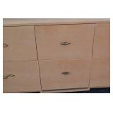 Light Wood 9-Drawer Dresser with Brass Handles Light Wood 9-Drawer Dresser with Brass Handles