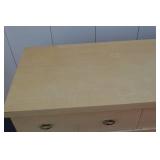 Light Wood 9-Drawer Dresser with Brass Handles Light Wood 9-Drawer Dresser with Brass Handles
