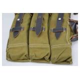 Soviet/Eastern Bloc Canvas and Leather Ammo Pouch Set Soviet/Eastern Bloc Canvas and Leather Ammo Pouch Set