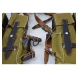 Soviet/Eastern Bloc Canvas and Leather Ammo Pouch Set Soviet/Eastern Bloc Canvas and Leather Ammo Pouch Set