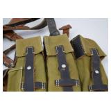 Soviet/Eastern Bloc Canvas and Leather Ammo Pouch Set Soviet/Eastern Bloc Canvas and Leather Ammo Pouch Set