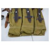 Soviet/Eastern Bloc Canvas and Leather Ammo Pouch Set Soviet/Eastern Bloc Canvas and Leather Ammo Pouch Set