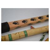 Native American Style Peace Pipe and Decorative Rattle Lot Native American Style Peace Pipe and Decorative Rattle Lot
