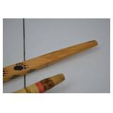 Native American Style Peace Pipe and Decorative Rattle Lot Native American Style Peace Pipe and Decorative Rattle Lot