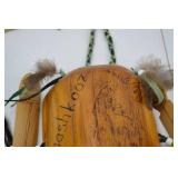 Native American Style Peace Pipe and Decorative Rattle Lot Native American Style Peace Pipe and Decorative Rattle Lot