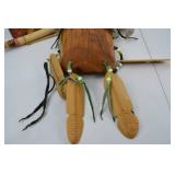 Native American Style Peace Pipe and Decorative Rattle Lot Native American Style Peace Pipe and Decorative Rattle Lot