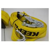 Lot of Yellow Ratchet Tie Down Straps with Hooks Lot of Yellow Ratchet Tie Down Straps with Hooks