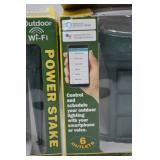 2 Outdoor Wi-Fi Power Stake Smart Outlets, 6-Outlet, New in Box 2 Outdoor Wi-Fi Power Stake Smart Outlets, 6-Outlet, New in Box