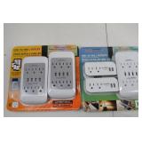 Charging Essentials USB/AC Wall Outlet Surge Protectors (2-Pack) with Travel Set Charging Essentials USB/AC Wall Outlet Surge Protectors (2-Pack) with Travel Set