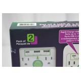 2-Pack RapidCharge Surge Protectors with USB A+C Ports, 6 Outlets Each 2-Pack RapidCharge Surge Protectors with USB A+C Ports, 6 Outlets Each