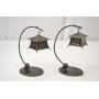 Pair of Vintage Sterling Silver Japanese Lanterns Salt and Pepper Shakers.