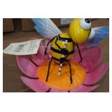 *2* Regal Art Metal Bee Garden Statues