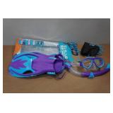 Cressi Kids Snorkel Set - Fin Size L/XL