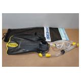 Cressi Adult Rondine Palau Fin Snorkel Set - Fin Size L/XL