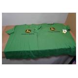 *2* John Deere Short Sleeve Shirts - XL