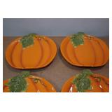 Set of Four Pumpkin Plates
