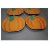 Set of Four Pumpkin Plates