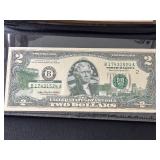 2003 A Green Seal $2 Dollar Note North Dakota 2003 A Green Seal $2 Dollar Note North Dakota