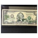 2003 A Green Seal $2 Dollar Note North Dakota 2003 A Green Seal $2 Dollar Note North Dakota