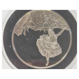100 Greatest Masterpieces - Large Solid Sterling Silver Coin - Prima Ballerina