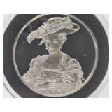100 Greatest Masterpieces - Large Solid Sterling Silver Coin - Portrait of Susanna Fourment
