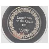 100 Greatest Masterpieces - Large Solid Sterling Silver Coin - Luncheon on The Grass - Manet
