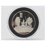 100 Greatest Masterpieces - Large Solid Sterling Silver Coin - La Dame a la Licorne