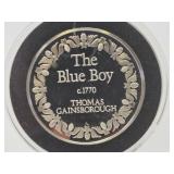 100 Greatest Masterpieces - Large Solid Sterling Silver Coin - The Blue Boy