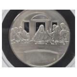 100 Greatest Masterpieces - Large Solid Sterling Silver Coin - The Last Supper