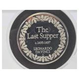 100 Greatest Masterpieces - Large Solid Sterling Silver Coin - The Last Supper