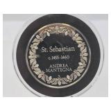 100 Greatest Masterpieces - Large Solid Sterling Silver Coin - St. Sebastian