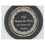 100 Greatest Masterpieces - Large Solid Sterling Silver Coin - The Venus de Milo