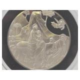 100 Greatest Masterpieces - Large Solid Sterling Silver Coin - Flight into Egypt