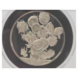 100 Greatest Masterpieces - Large Solid Sterling Silver Coin - Sunflowers - Van Gogh