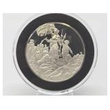 100 Greatest Masterpieces - Large Solid Sterling Silver Coin - Liberty Leading the People
