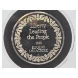 100 Greatest Masterpieces - Large Solid Sterling Silver Coin - Liberty Leading the People