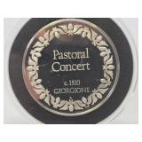 100 Greatest Masterpieces - Large Solid Sterling Silver Coin - Pastoral Concert