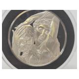 100 Greatest Masterpieces - Large Solid Sterling Silver Coin - Water Nymph