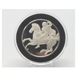 100 Greatest Masterpieces - Large Solid Sterling Silver Coin - Horseman